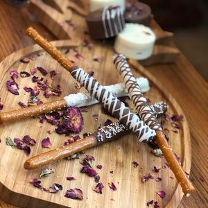 Chocolate covered pretzels! Per dozen (12) Pc’s